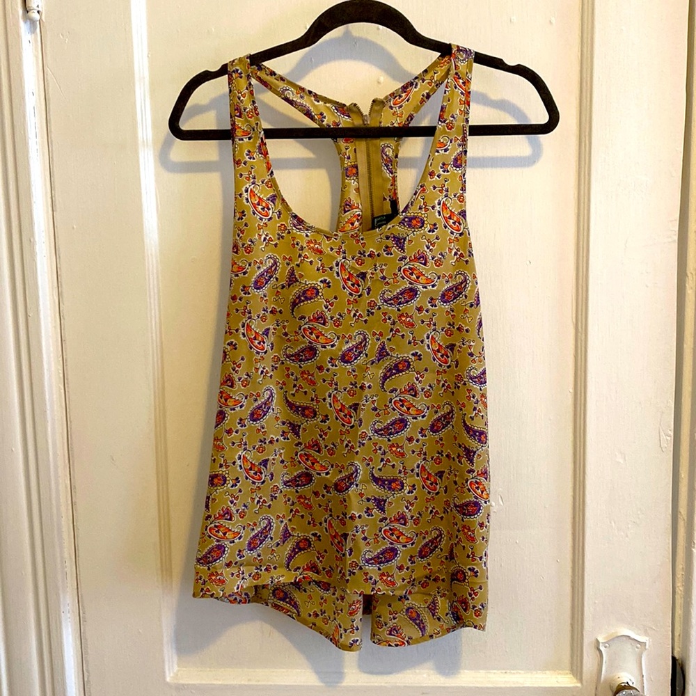 Gold patterned tank top